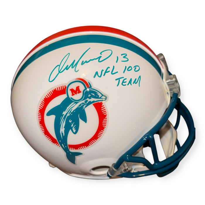 Dan Marino Miami Dolphins Autographed Authentic Helmet w/ NFL 100 Team Inscription Beckett