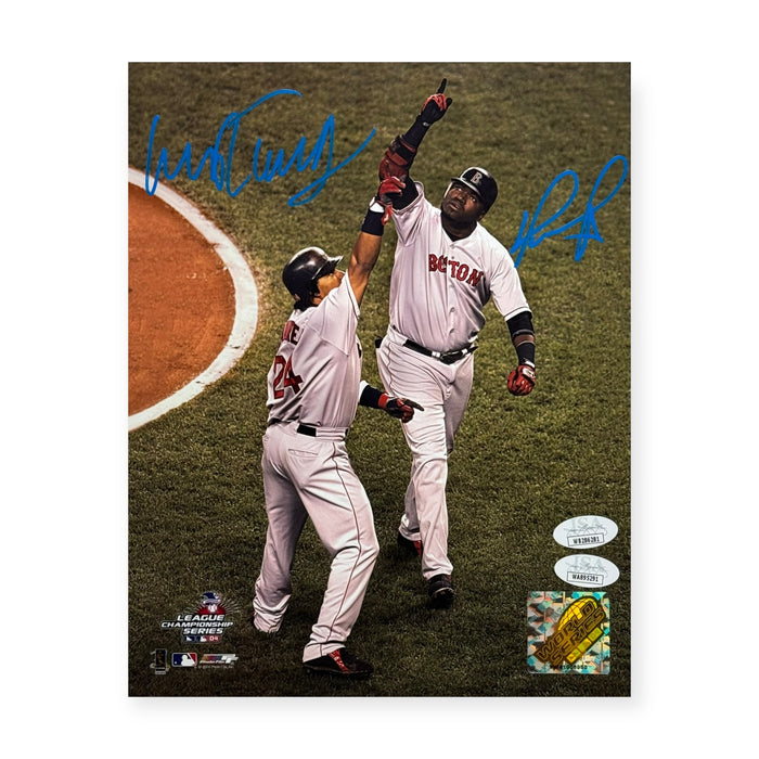 Manny Ramirez & David Ortiz Boston Red Sox Autographed 8x10 Photo JSA