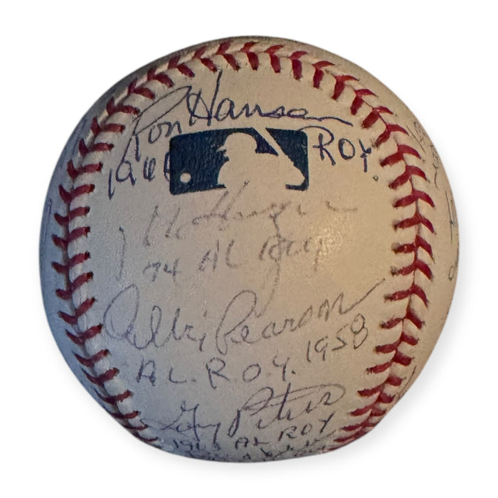 18x Autographed Rookie Of The Year Baseball w/ Inscriptions From The Year Each Won JSA