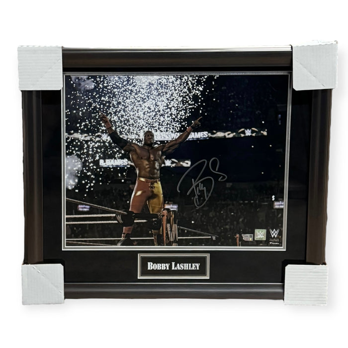 Bobby Lashley WWE Autographed 16x20 Photo Framed to 23x27 Fanatics