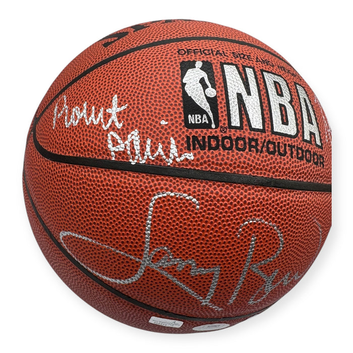 Boston Celtics Multi Signed Basketball - Larry Bird, Robert Parish, Kevin McHale, Bob Cousy, Gene Conley, Tom Heinsohn, ML Carr & Jim Loscutoff JSA