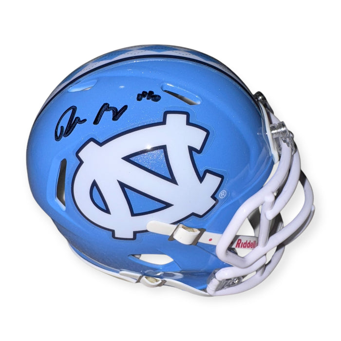 Drake Maye University Of North Carolina Autographed Mini Helmet Fanatics