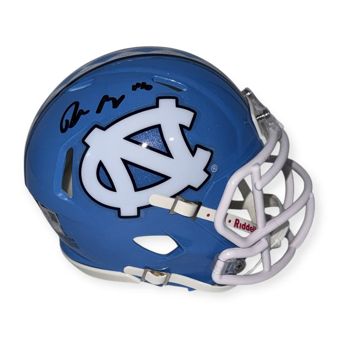 Drake Maye University Of North Carolina Autographed Mini Helmet Fanatics