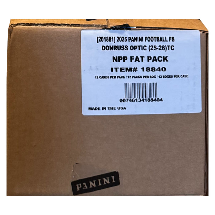 2025 Panini Optic Football 12-Pack Fat Pack Value Case with (12) Boxes