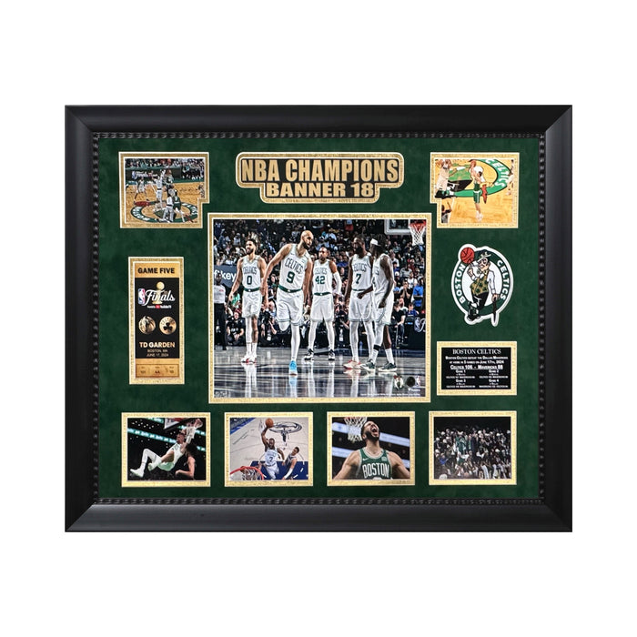 2023-24 NBA Champion Boston Celtics Unsigned Photo Collage Framed to 20x24