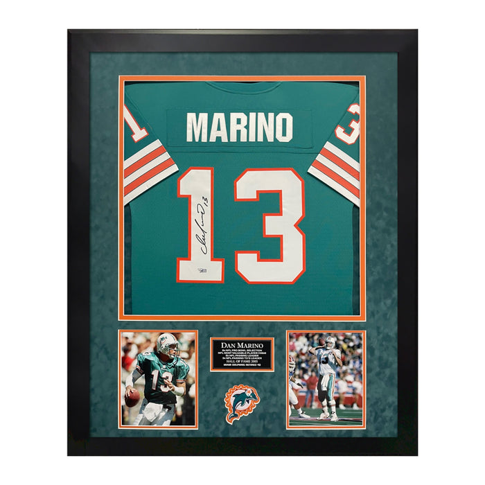 Dan Marino Miami Dolphins Autographed Jersey Framed to 32x40 Fanatics