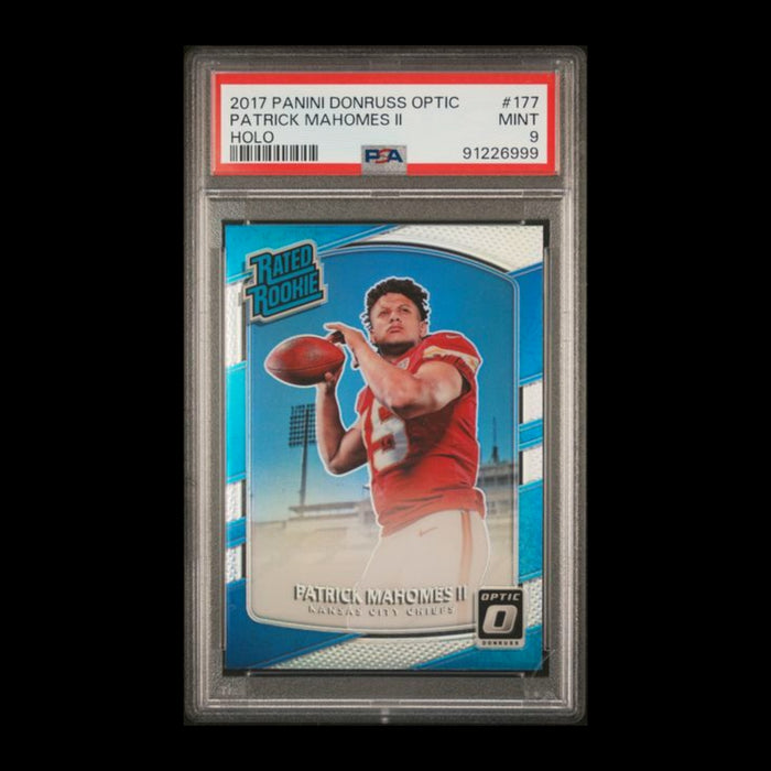 Patrick Mahomes 2017 Panini Donruss Optic Holo RC PSA 9 #177