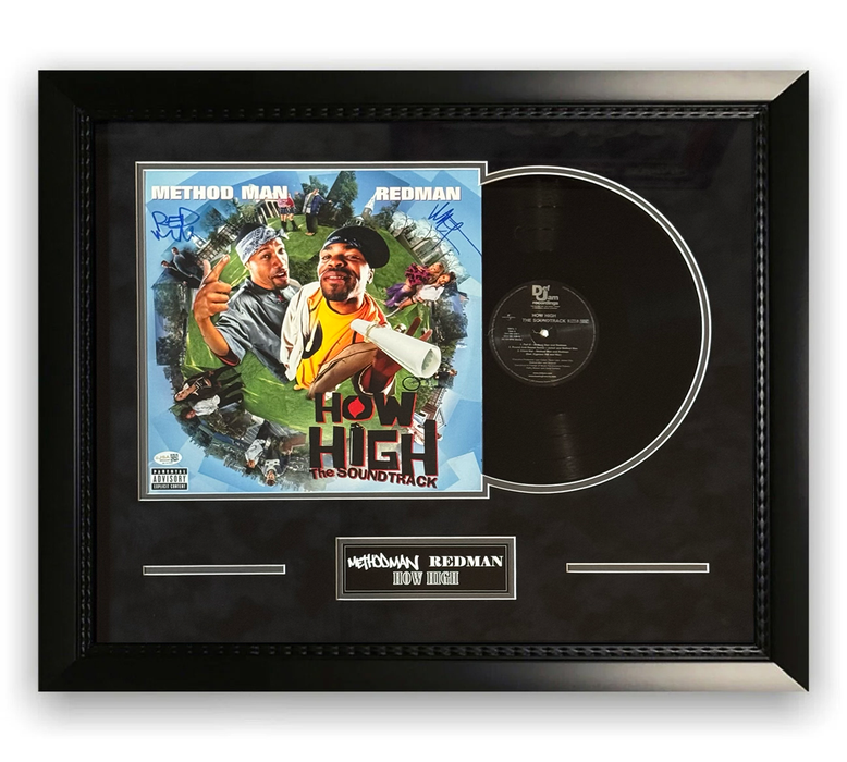 Method Man & Redman Autographed "How High" Vinyl Cover Framed To 16x20 JSA