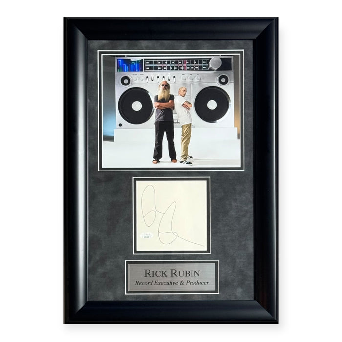 Rick Rubin Autographed Cut Framed To 13x17 JSA