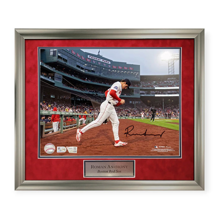 Roman Anthony Boston Red Sox Autographed 16x20 Framed to 20x24 Fanatics