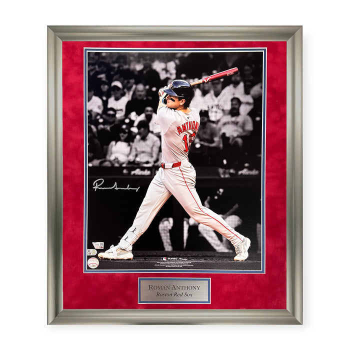 Roman Anthony Boston Red Sox Autographed 16x20 Framed to 23x27 Fanatics