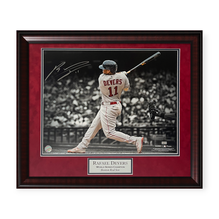 Rafael Devers Boston Red Sox Autographed 16x20 Photo Framed 23x27 NEP