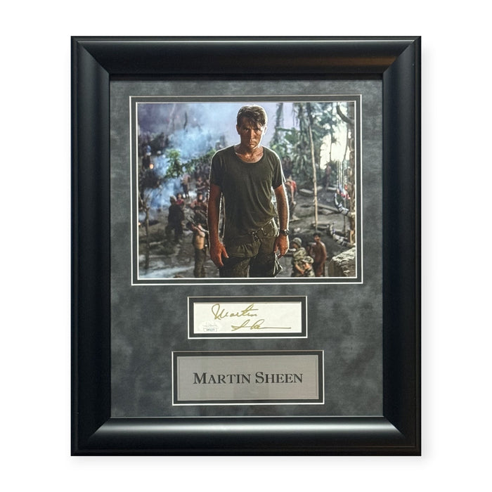 Martin Sheen Apocalypse Now Autographed Cut Framed To 13x17 JSA