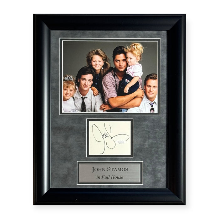 John Stamos "Full House" Autographed Cut Framed To 13x17 JSA