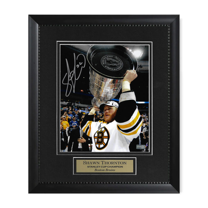 Shawn Thornton Boston Bruins Autographed 8x10 Photo Framed to 11x14 NEP