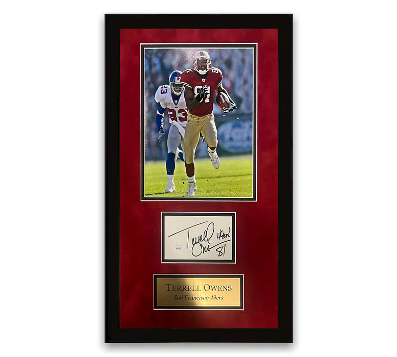 Jerry Rice Boston Celtics Autographed Cut w/ Inscription Framed JSA