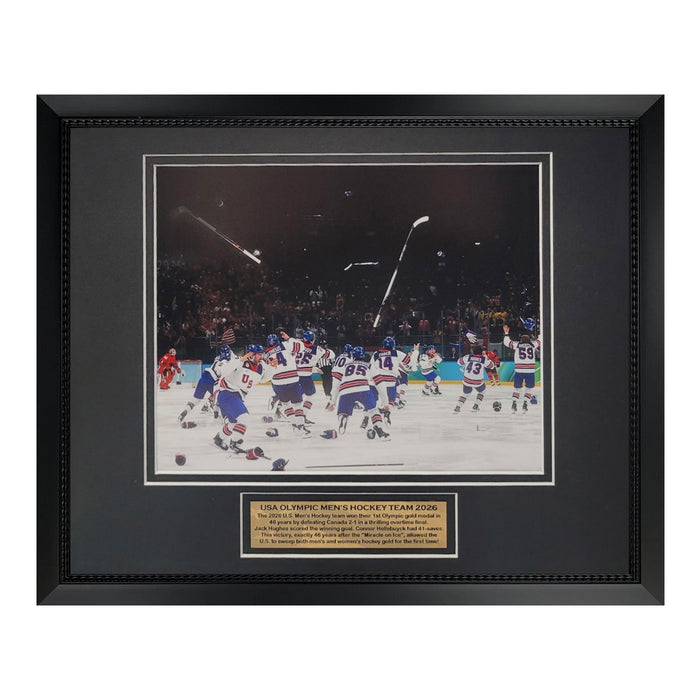 2026 Olympic Men's USA Hockey Team Unsigned Photograph Framed to 11x14