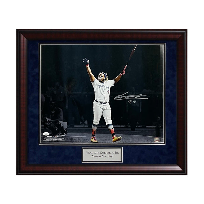 Vladimir Guerrero Jr. Toronto Blue Jays Autographed 16x20 Photo Framed to 23x27 USASM