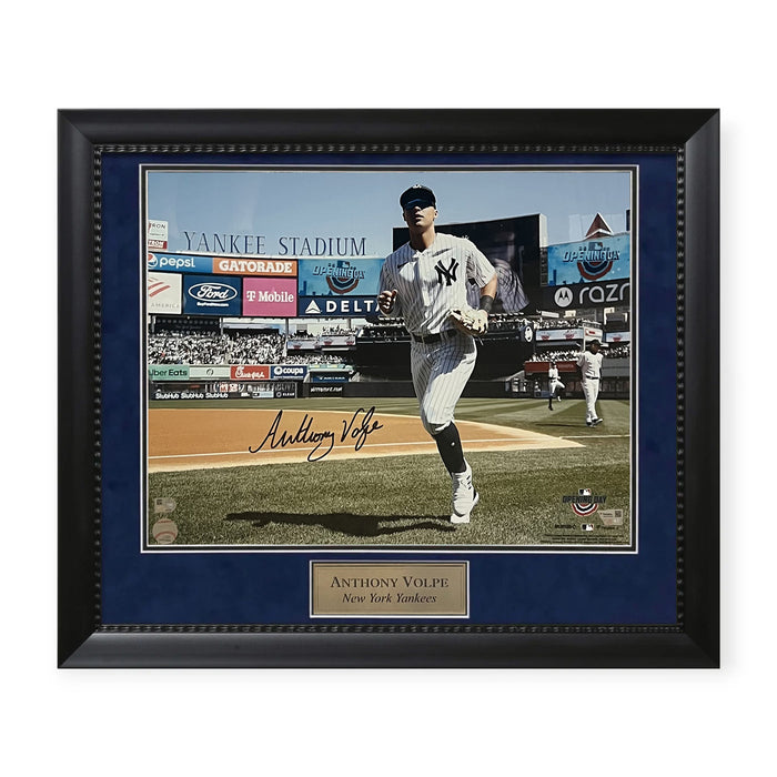 Anthony Volpe New York Yankees Autographed 16x20 Photo Framed to 23x27 Fanatics