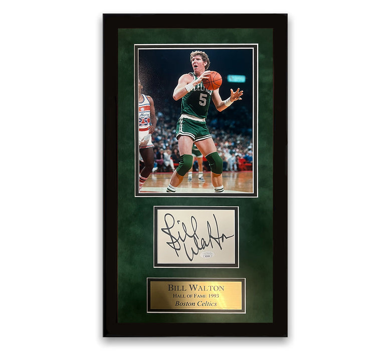 Bill Walton Boston Celtics Autographed Cut Framed JSA