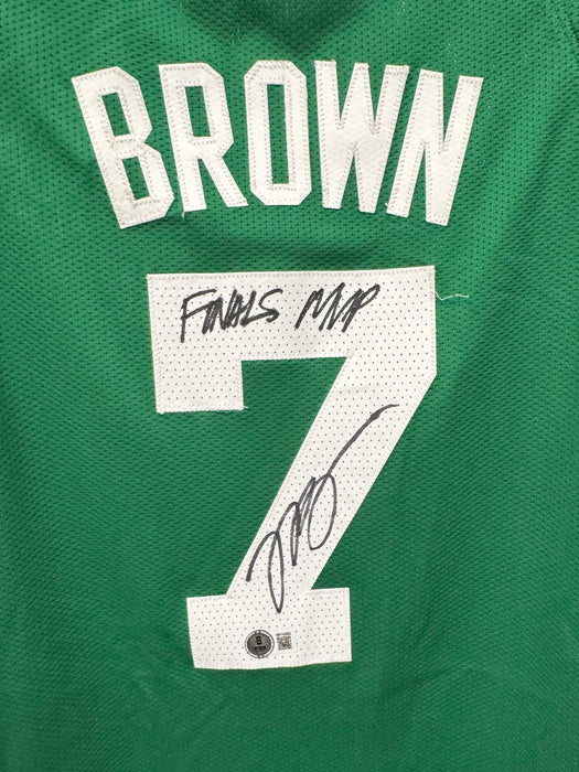 Jaylen Brown Boston Celtics Autographed & Inscribed Game-Used Green Jersey Fanatics
