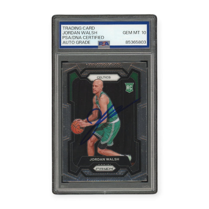 Jordan Walsh On Card Autographed 2024 Panini Prizm Rookie Card RC PSA 10 Gem Mint Auto Grade