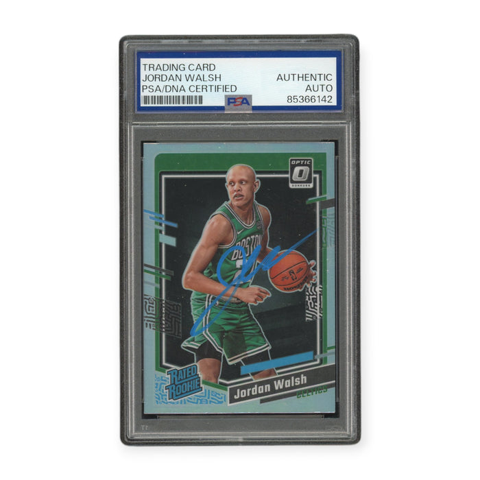 Jordan Walsh On Card Autographed 2023-24 Panini Donruss Optic Holo Prizm Rookie Card RC PSA Authentic Auto