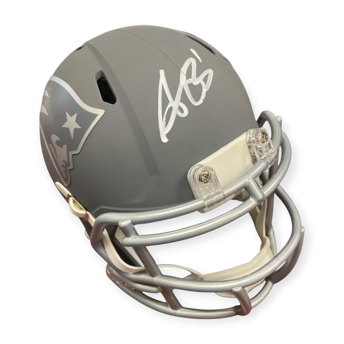 A.J. Brown New England Patriots Autographed Slate Speed Mini Helmet Beckett
