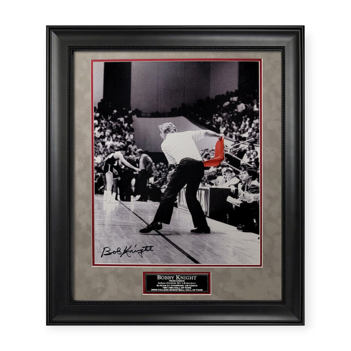 Bobby Knight Autographed 16x20 Photo Framed 23x27 Steiner