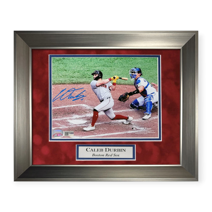 Caleb Durbin Boston Red Sox Autographed 8x10 Photo Framed to 11x14 NEP