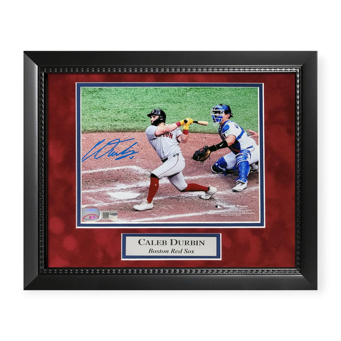 Caleb Durbin Boston Red Sox Autographed 8x10 Photo Framed to 11x14 NEP