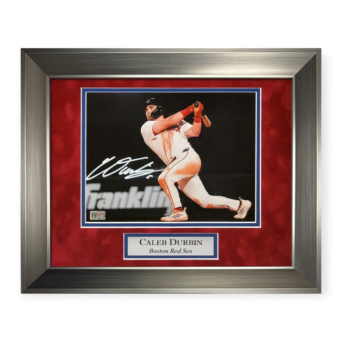 Caleb Durbin Boston Red Sox Autographed 8x10 Photo Framed to 11x14 NEP