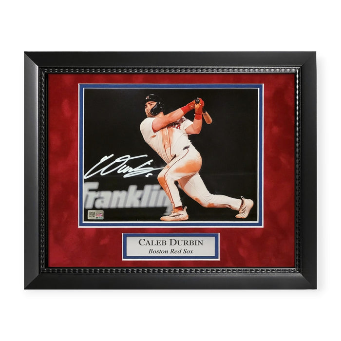 Caleb Durbin Boston Red Sox Autographed 8x10 Photo Framed to 11x14 NEP