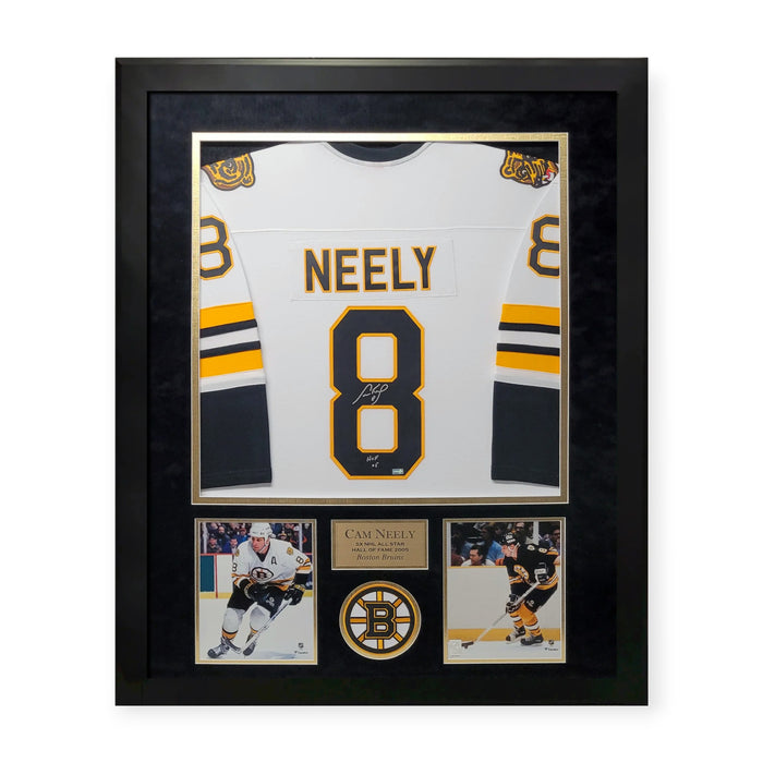 Cam Neely Boston Bruins Autographed Jersey w/ HOF 05 Inscription Framed to 32x40 NEP