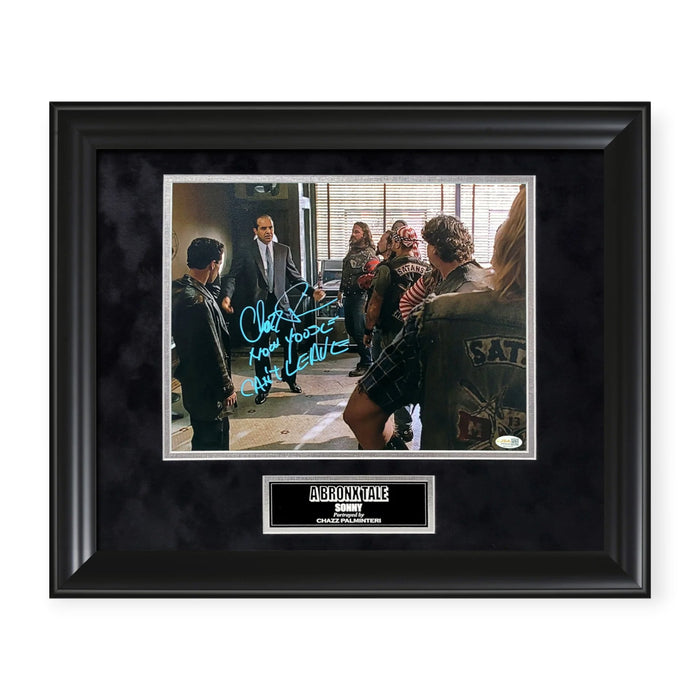 Chazz Palminteri "A Bronx Tale" Autographed 8x10 Photo Framed To 11x14 w/ Inscription JSA