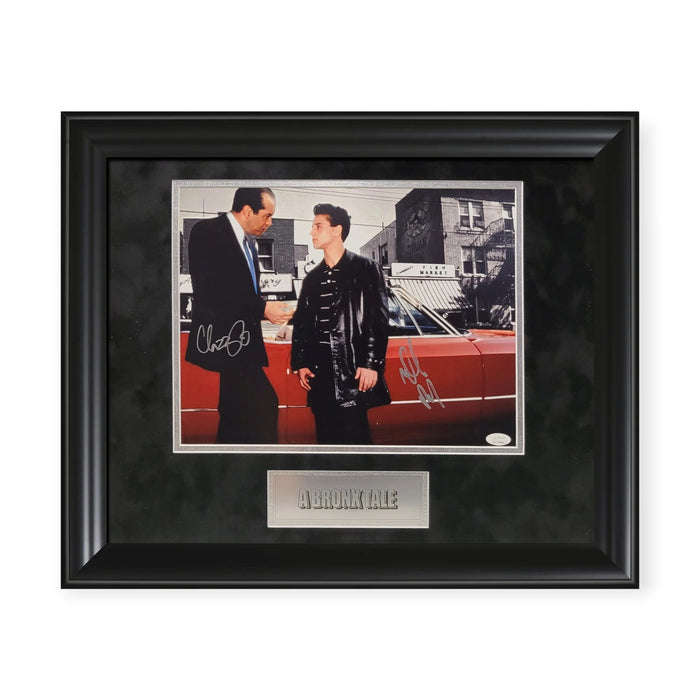 Chazz Palminteri & Lillo Brancato "A Bronx Tale" Autographed 11x14 Photo Framed 19x23 JSA