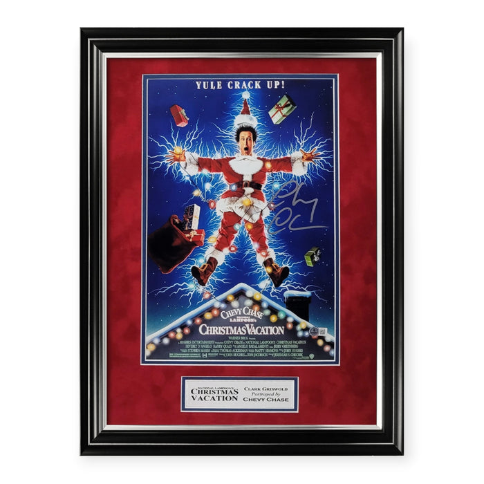 Chevy Chase "National Lampoon's Christmas Vacation" Autographed 12x18 Photo Framed to 19x25 Becket