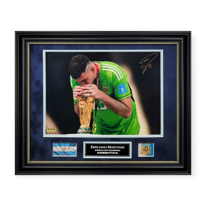 Emiliano Martinez Argentina Autographed Photo Framed To 18x22 Icons
