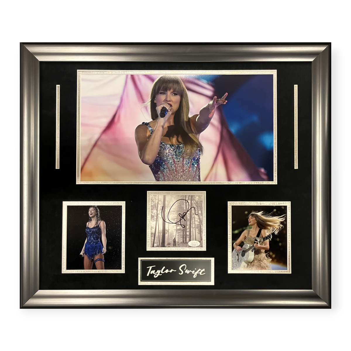 Taylor Swift Autographed Folklore Album Collage Framed to 23x27 JSA — ASG  Memorabilia