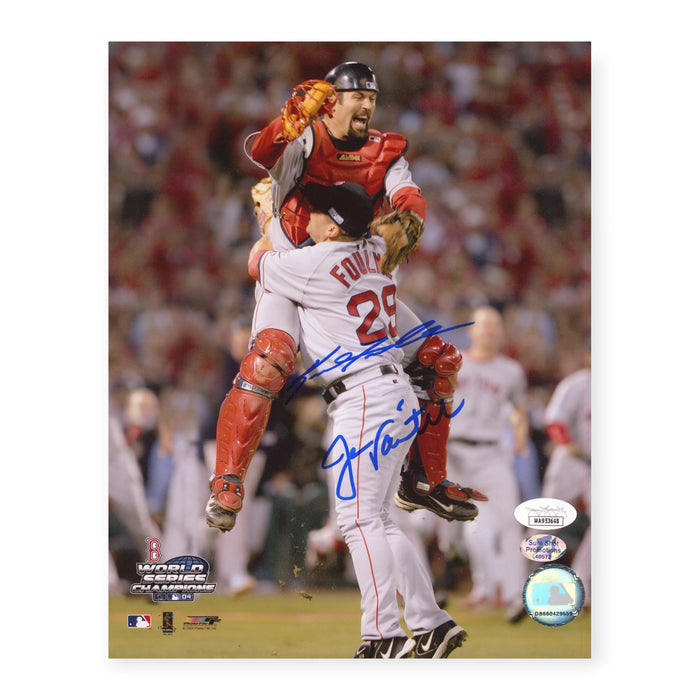 Jason Varitek & Keith Foulke Boston Red Sox Autographed 8x10 Photo JSA
