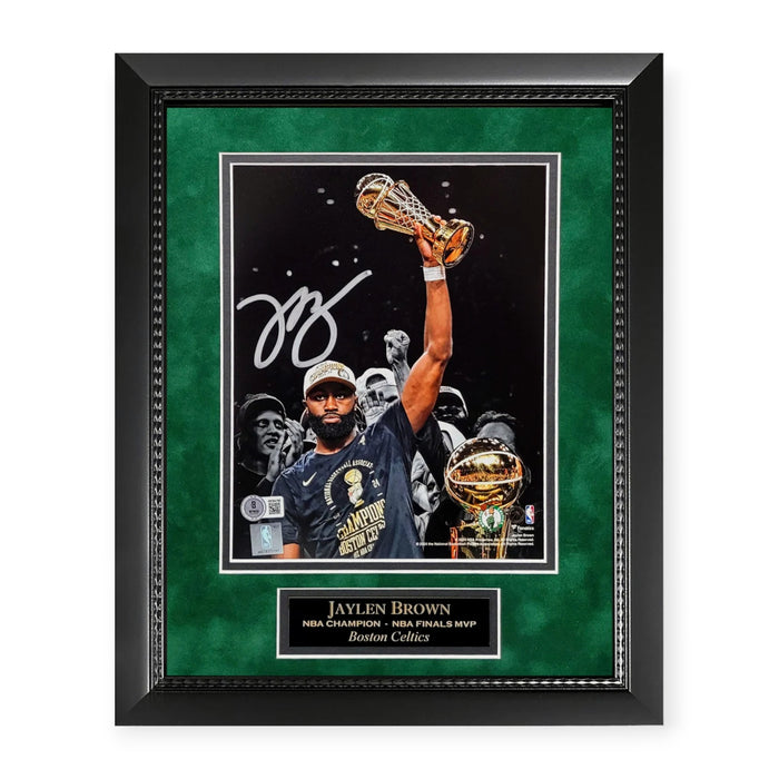 Jaylen Brown Boston Celtics Autographed 8x10 Photo Framed To 11x14 Beckett