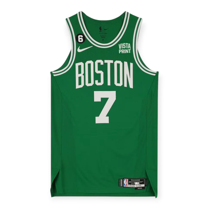 Jaylen Brown Boston Celtics Game-Used #7 Kelly Green Jersey vs. Chicago Bulls on November 21, 2022 - Fanatics