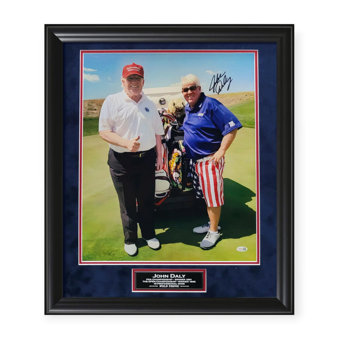 John Daly Autographed 16x20 Photograph Framed To 23x27 JSA