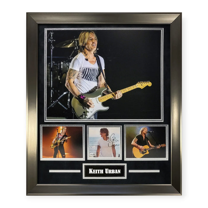 Keith Urban Autographed CD Cover Collage Framed To 23x27 JSA
