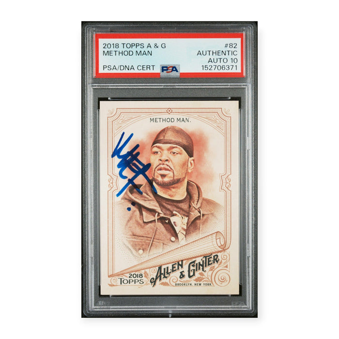 Method Man Autographed 2018 Topps Allen & Ginter #82 PSA 10 Auto Grade