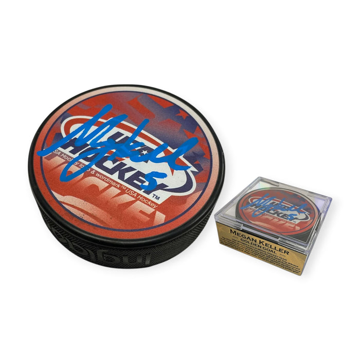 Megan Keller Team USA Hockey Autographed Puck NEP