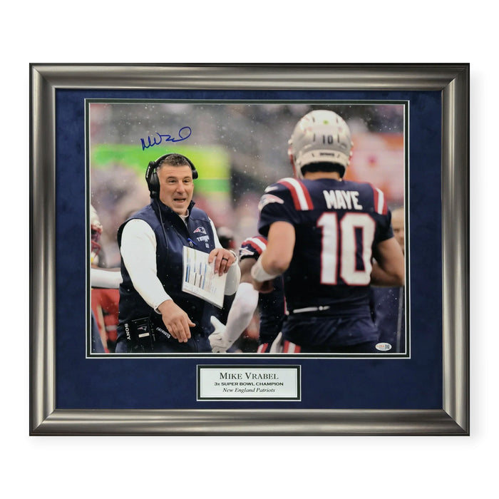 Mike Vrabel New England Patriots Autographed 16x20 Photo Framed to 23x27 JSA
