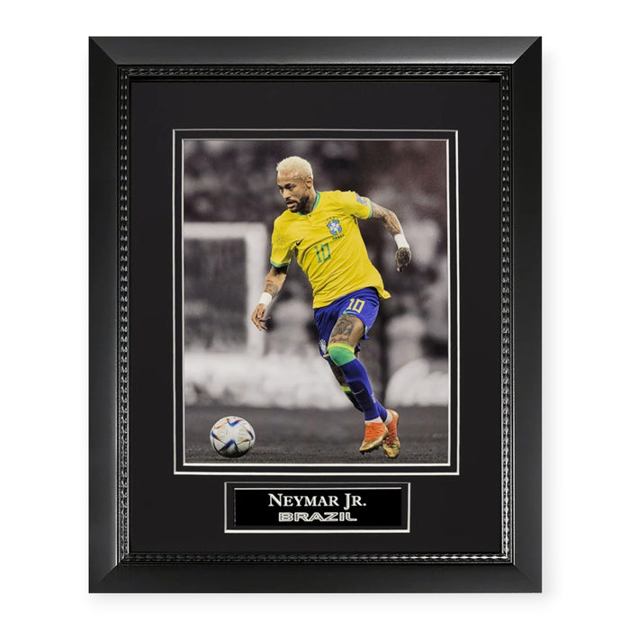 Neymar Jr. Unsigned Photograph Custom Framed to 11x14