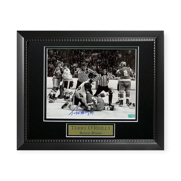 Terry O'Reilly Boston Bruins Autographed 8x10 Photo Framed to 11x14 NEP