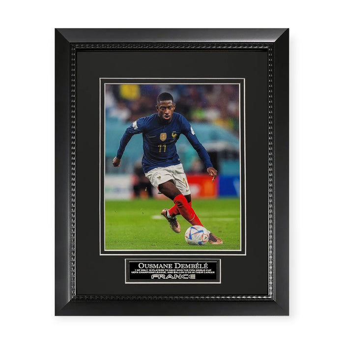 Ousmane Dembele France Unsigned Photograph Framed to 11x14